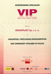 VIP Najlepsze Okna i Drzwi dla Oknoplast