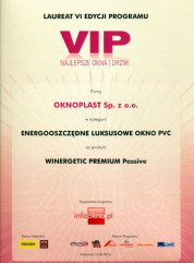 VIP Najlepsze Okna i Drzwi dla Oknoplast