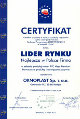 Lider Rynku dla Oknoplast