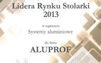 Aluprof otrzymał tytuł Lidera Rynku Stolarki