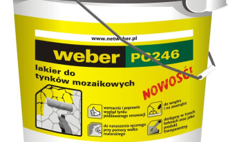 Nowy lakier weber PC246 do renowacji tynków mozaikowych