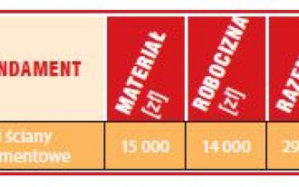 Wybudowanie stanu surowego - Kosztorys