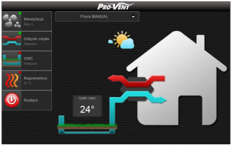 Webmanipulator - moduł komunikacji z centralą Mistral firmy PRO-VENT