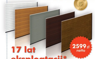 Promocyjna sprzedaż segmentowych bram garażowych Gerda