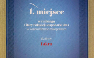 FAKRO laureatem rankingu "Filary Polskiej Gospodarki 2014"