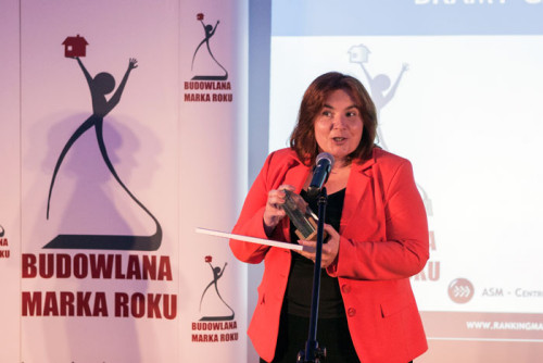 Agnieszka Olędzka ze Srebrną Budowlana Marką Roku 2014 w kategorii bramy garażowe dla marki Hörmann