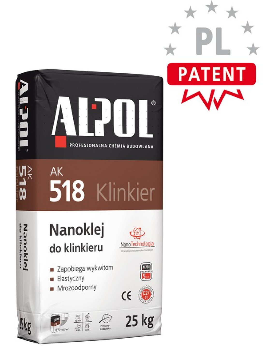 Nanoklej do klinkieru ALPOL AK 518 z Europejskim Patentem