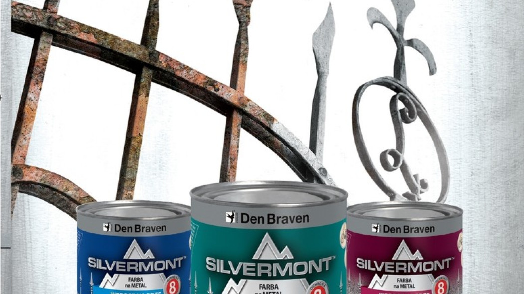 Dekoracyjna farba antykorozyjna Silvermont firmy Den Braven