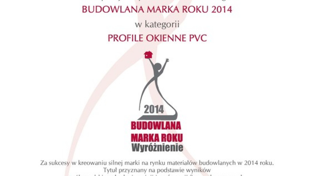 Profile Rehau nagrodzone - Budowlana Marka Roku 2014