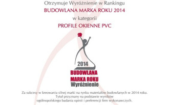 Profile Rehau nagrodzone - Budowlana Marka Roku 2014