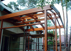 Montaż szkieletu ogrodu zimowego