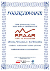 Monier BRAAS nagrodzony podczas XV Gali Dekarskiej
