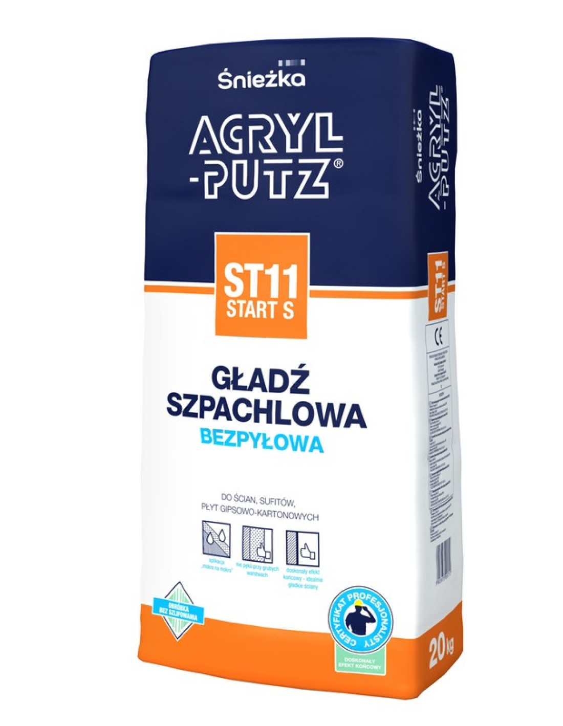 Nowe opakowanie gładzi szpachlowej ACRYL-PUTZ® ST11 START S