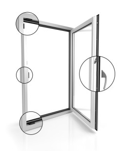 Charakterystyczną cechą okna V82 Black Design firmy Vetrex jest niespotykane w ofercie innych producentów czarne okucie