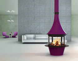 Centralny kominek Cronos marki Traforart firmy Nestor Martin.