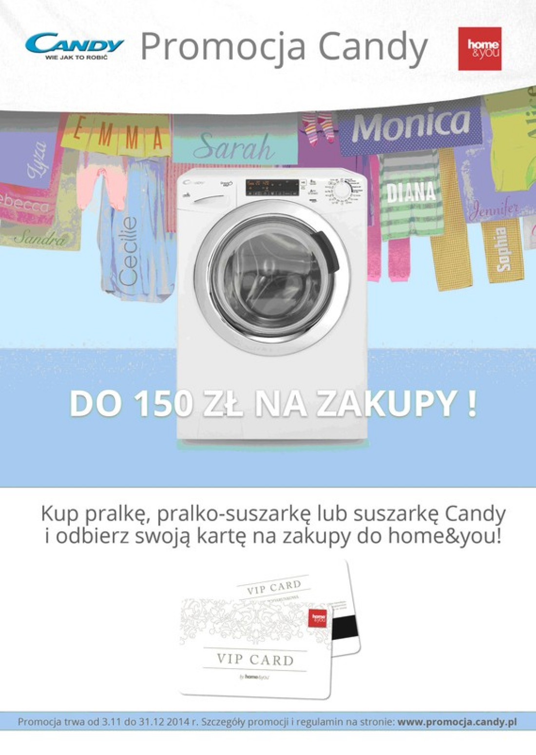 Candy rozdaje karty podarunkowe o wartości 100 lub 150 zł