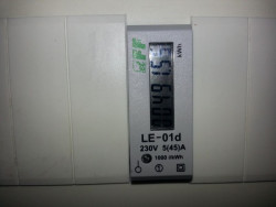 Licznik rejestrujący zużycie energii elektrycznej przez instalację wentylacji mechanicznej