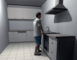 Lampa sufitowa na środku kuchni nie zapewnia dobrego oświetlenia, bo nasz cień pada na blat roboczy