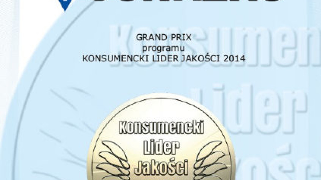 Marka Junkers otrzymała złote godło Konsumencki Lider Jakości 2014