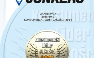 Marka Junkers otrzymała złote godło Konsumencki Lider Jakości 2014