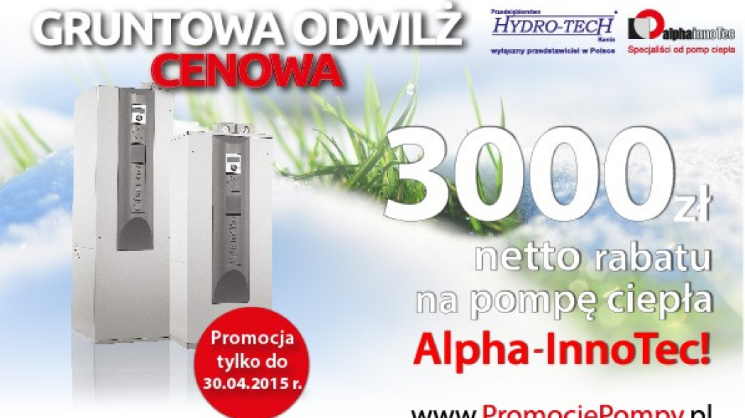 3000 zł netto rabatu na pompę ciepła Alpha-InnoTec!