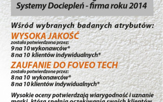 Systemy ociepleń FOVEO TECH docenione!