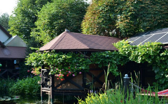 Nad stawem i z basenem