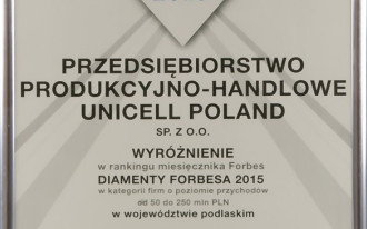 Unicell Poland wyróżniony tytułem Diamenty Forbesa!