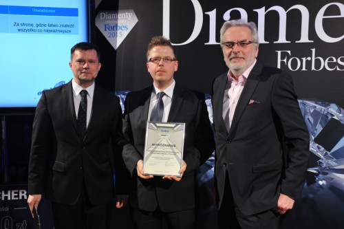 Od lewej: Jacek Pochłopień - Magazyn Forbes, Maciej Aronowicz - Unicell Poland, Zbigniew Grzegorzewski - Biznes.pl
