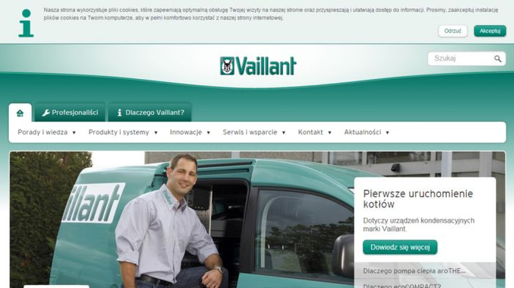 Nowa strona internetowa marki Vaillant