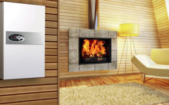 Kocioł i kominek w jednej instalacji