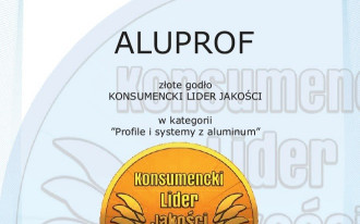 ALUPROF ze Złotym Konsumenckim Liderem Jakości