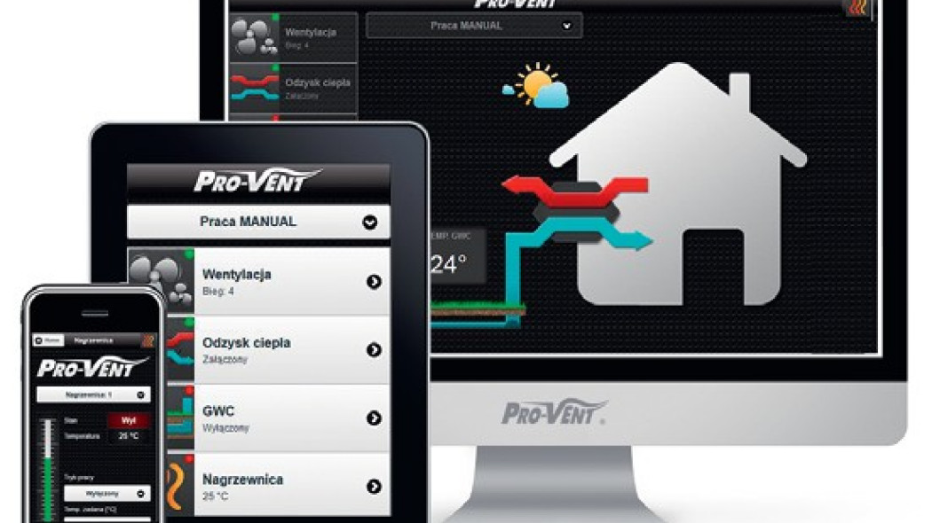 Webmanipulator PRO-VENT- zdalna obsługa systemu wentylacji