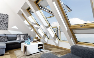 Okno balkonowe FGH - V Galeria od FAKRO