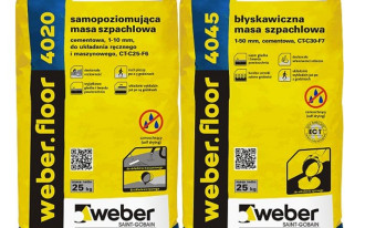 Nowe cementowe masy szpachlowe weber.floor 4045 oraz weber.floor 4020