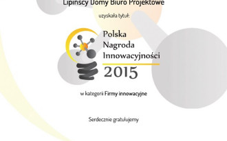 Polska Nagroda Innowacyjności 2015 dla Lipińscy Domy