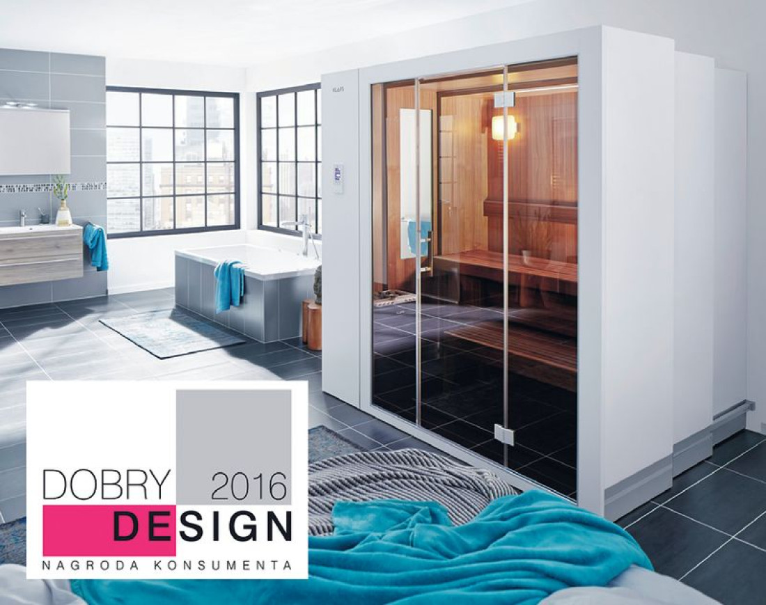 Sauna S1 marki KLAFS z nagrodą: Dobry Design 2016 - nagroda konsumenta