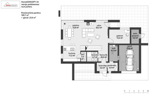 Projekt domu HomeKONCEPT 34 - inspirująca nowoczesność