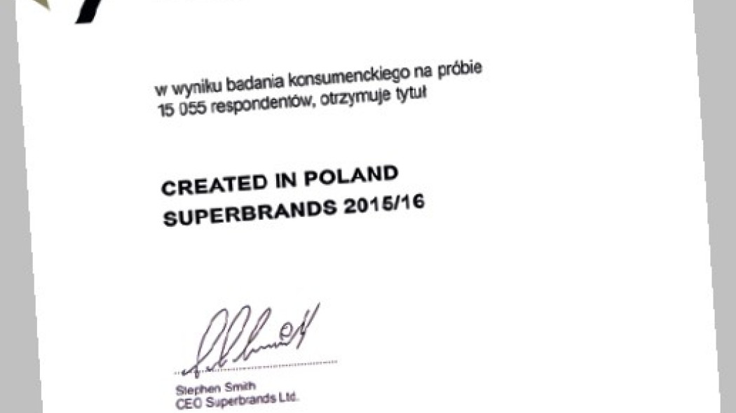 Vidaron został laureatem Created in Poland Superbrands 2015/16