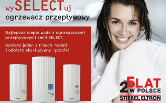 Promocja przepływowych ogrzewaczy wody serii SELECT firmy STIEBEL ELTRON