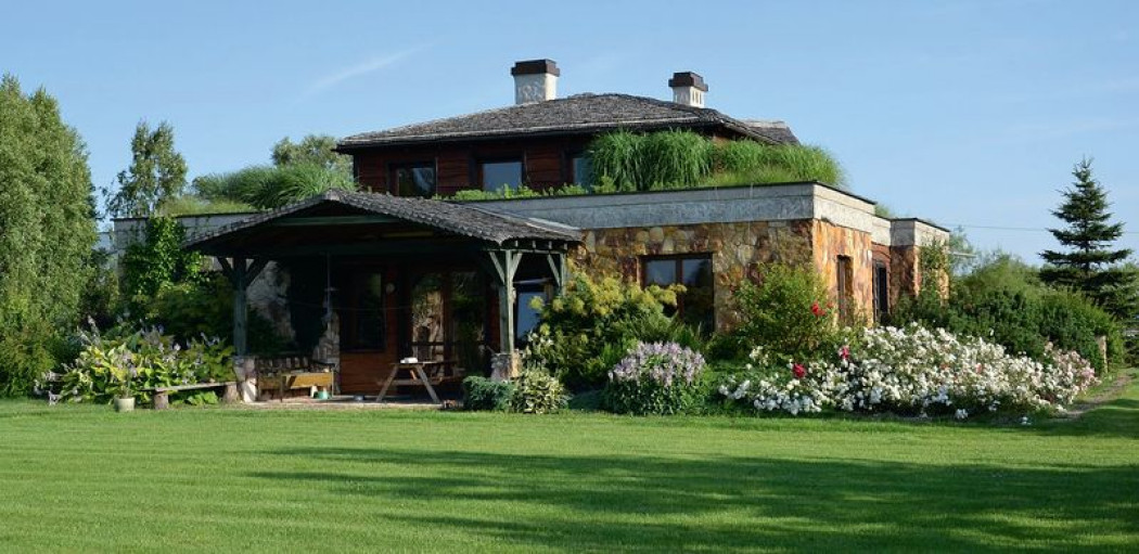 Z włochatym zielonym dachem