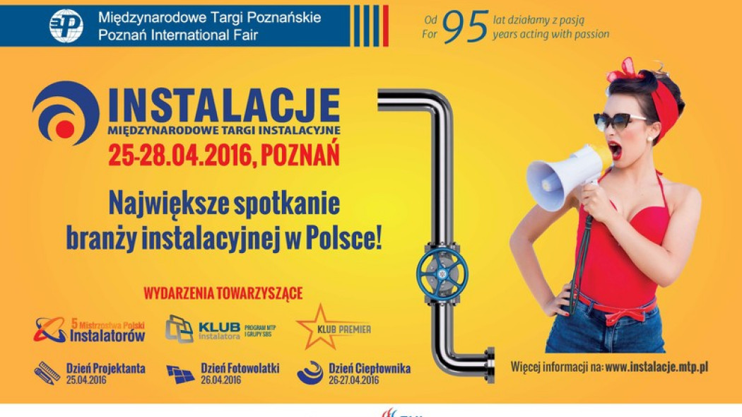 Kalendarz wydarzeń targów INSTALACJE 2016