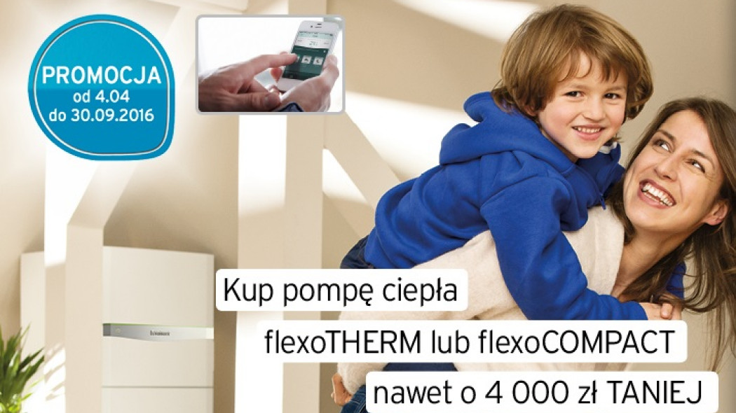 Pompy ciepła flexoTHERM, flexoCOMPACT exclusive tańsze nawet o 4000 zł