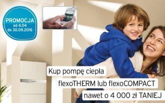 Pompy ciepła flexoTHERM, flexoCOMPACT exclusive tańsze nawet o 4000 zł