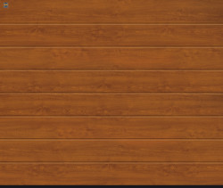 Nowa powierzchnia DecoColor bram RenoMatic light dobrze imituje strukturę, a także barwę złotego dębu (Golden Oak)