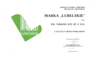 Vikking KTS wyróżniony certyfikatem Marka Lubelskie