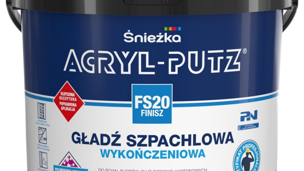 Gładź szpachlowa ACRYL-PUTZ® FS 20 FINISZ w nowej, ulepszonej formule