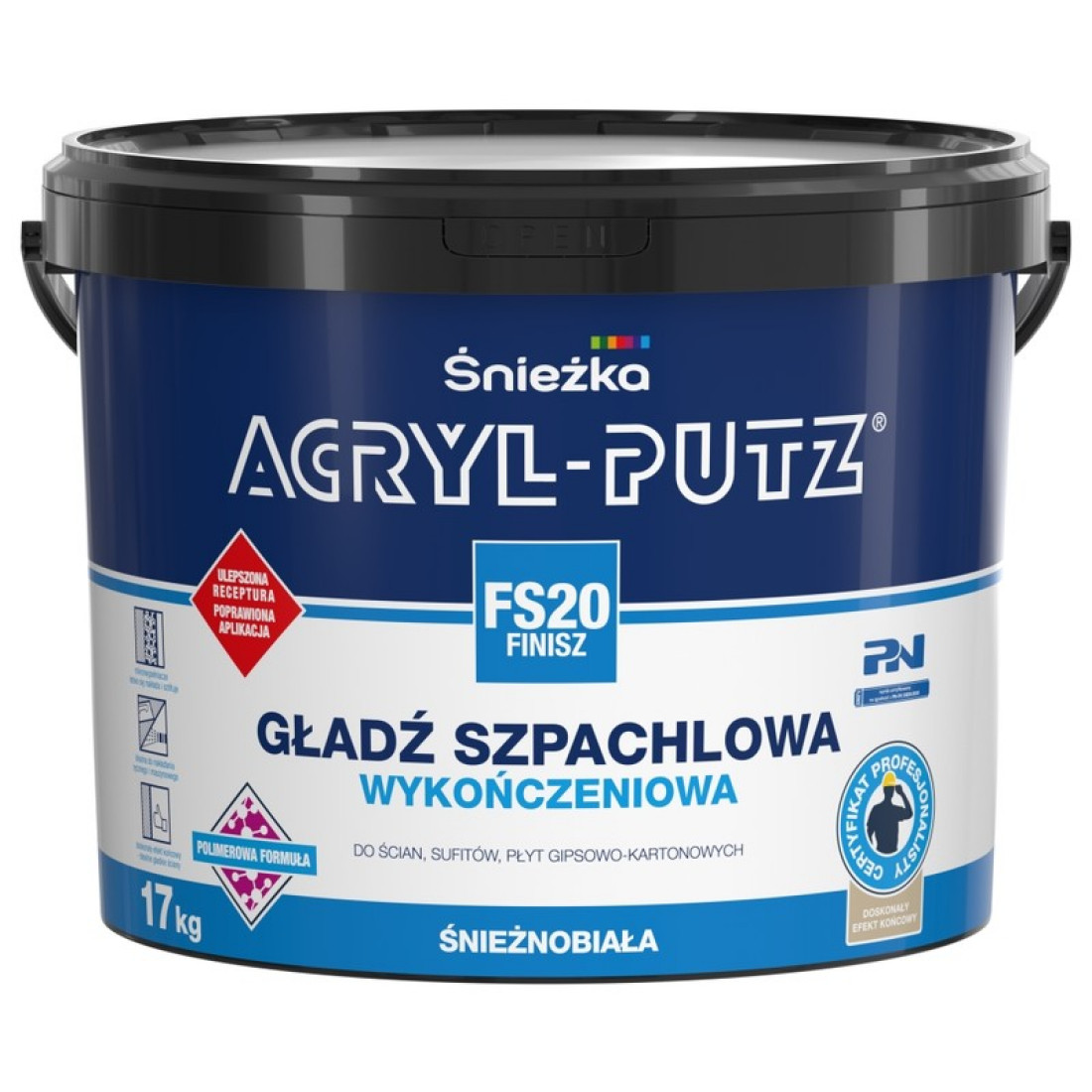 Gładź szpachlowa ACRYL-PUTZ® FS 20 FINISZ w nowej, ulepszonej formule