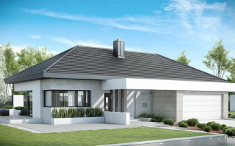 HomeKONCEPT 38 - mała parterówka w interesującej stylizacji