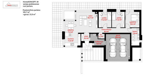HomeKONCEPT 38 - mała parterówka w interesującej stylizacji
